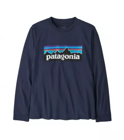 Patagonia Kid's P-6 Logo Long- Sleeved T-Shirt
