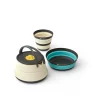 Сгъваем комплект прибори Sea To Summit Frontier Ultralight Collapsible Kettle Cook Set - 3 piece